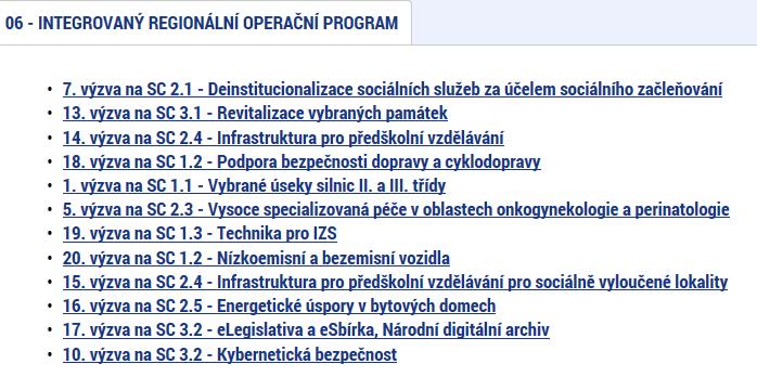 10 let a počátečním datem je datum zahájení projektu) a pole veřejná