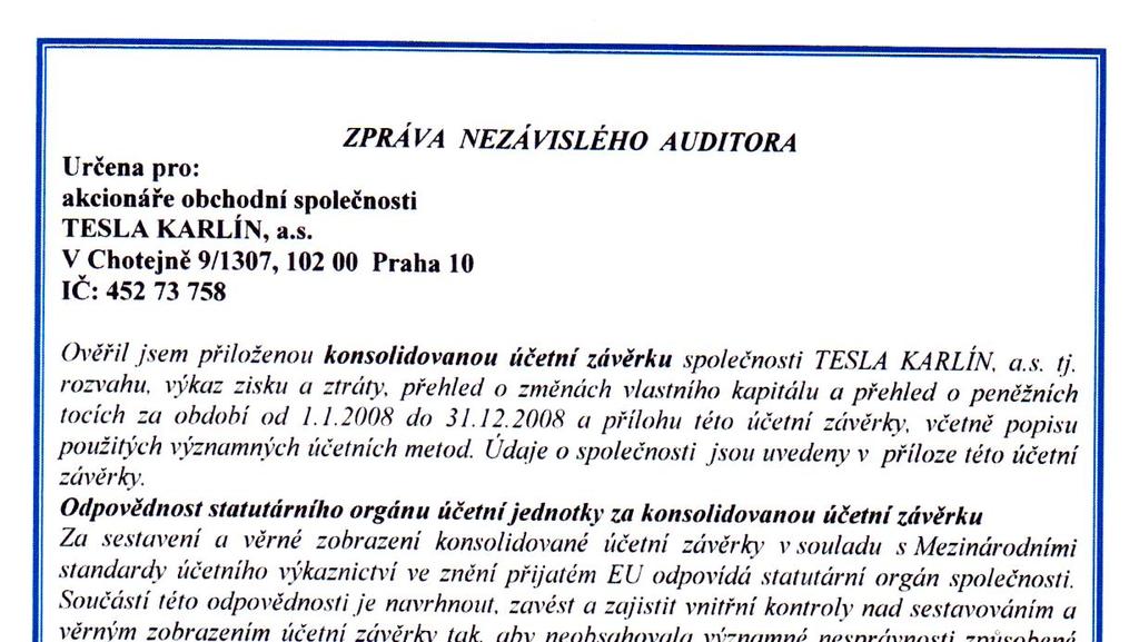 ZPRÁVA NEZÁVISLÉHO