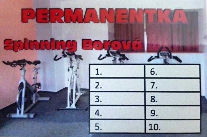 Permanentky Nově si můžete na obecním úřadě zakoupit permanentku, a to jak do posilovny, tak na spinning.