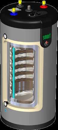 POPIS ZAŘÍZENÍ MOLY - Smart 130-160 - 210 Green "Smart Green" je volně stojící zásobník teplé vody, který pracuje v topném systému.