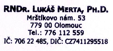 Objednatel: Institut regionálních informací, s.r.o. Chládkova 2 616 00 Brno Zpracovatel: RNDr. Lukáš Merta, Ph.D. Mrštíkovo nám. 53 779 00 Olomouc tel.: 776 112 559 e-mail: L.Merta@post.