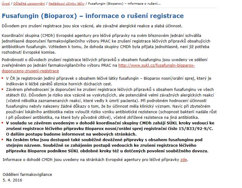 fusafungin na stránkách SÚKL