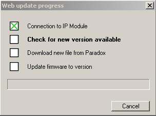 Obrázek 12: Upgrade firmware na modulu IP150 3. Vyberte požadovaný jazyk v boxu Language. 4.