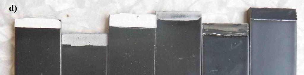 a) Loctite 480 b) Loctite 406 c) Sika Lock 2020 PR d)