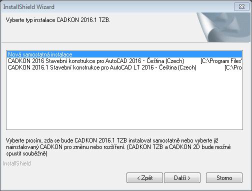 Registrace a autorizace pro jednoho uživatele - softwarová ochrana Instalace CADKONu 2016.1 TZB je chráněna proti nelegálnímu používání softwarovým klíčem (softlockem). CADKON 2016.