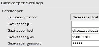 V Gnomemeeting je to nešťastně řešeno, username musí jít