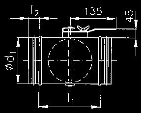 Příslušenství Potrubní elementy MSKM MIX směšovací klapka provedení do kruhového potrubí klapka je vhodná jako směšovací na přívod malých přívodních jednotek nebo rekuperačních jednotek klapka je