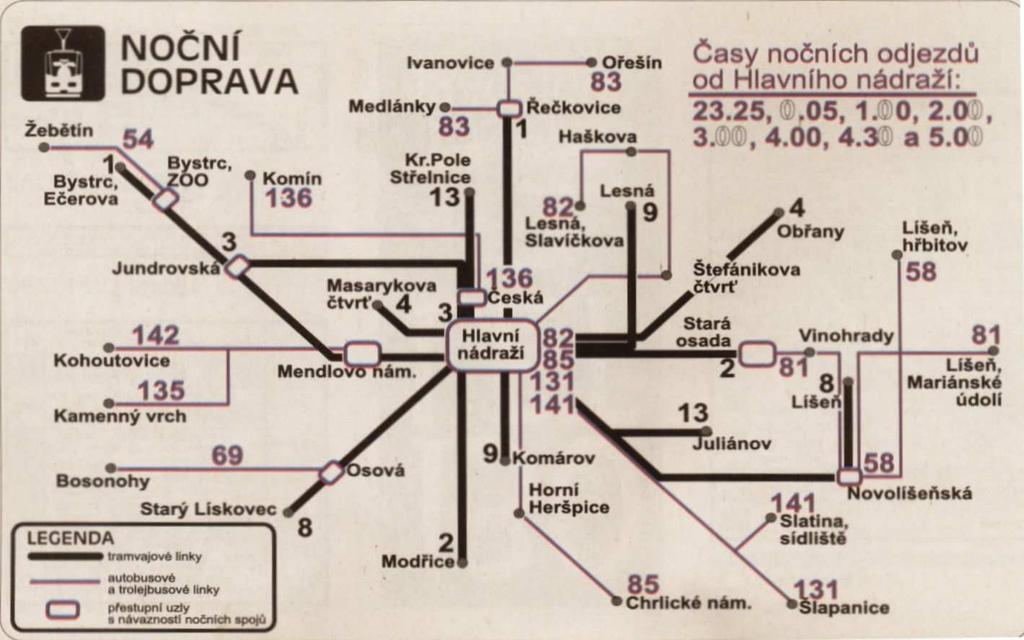 Obrázek 5: Schéma noční
