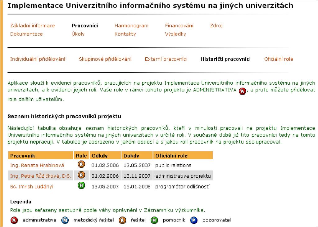 18 ZÁZNAMNÍK VÝZKUMNÍKA a případně kontaktní e-mailovou adresu. Do polí pro jméno a příjmení se nevkládají tituly osob. Kliknutím na tlačítko Uložit zadané údaje se osoba uloží.