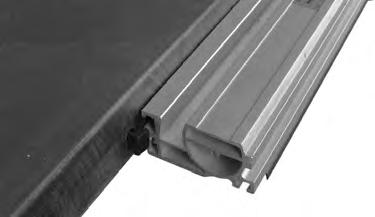 (Fig. 7) Inside turn to screw on the screws washers and 6-hexagon nuts. Slide the guide rail as shown on Fig.