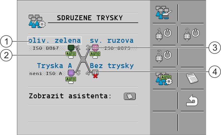 7 Nakonfigurování jobrechneru Režim Vario a volby konfigurace sdružených trysek 7.10.