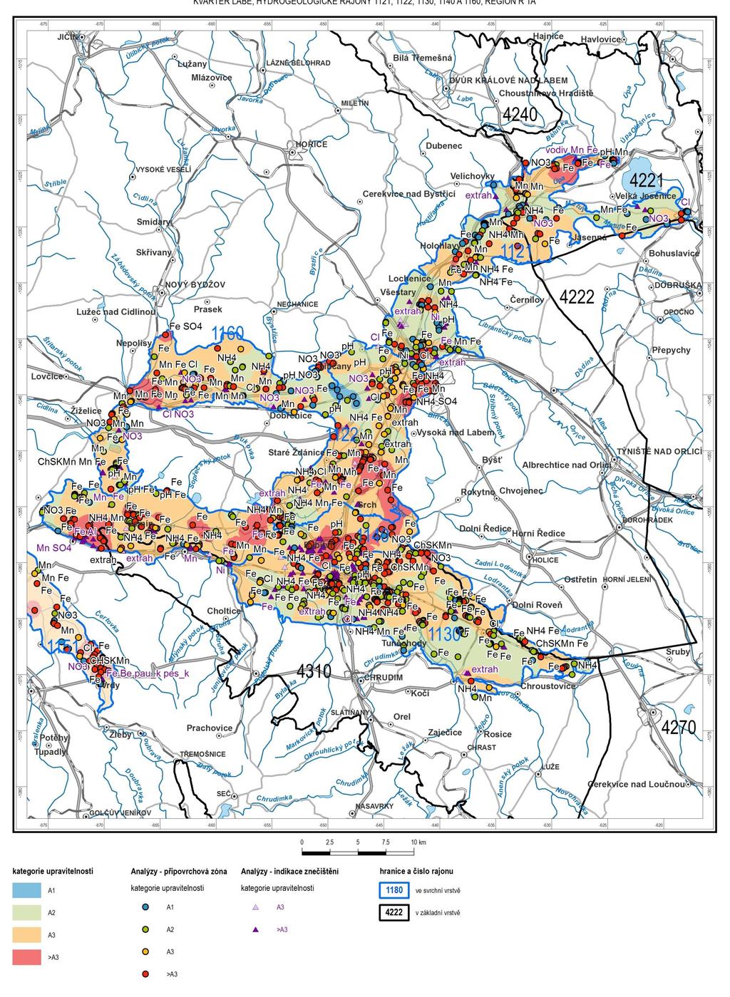 Obrázek 7-2 Upravitelnost podzemní vody připovrchové zóny v