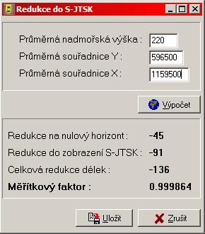 5.3 Transformace vyrovnaných souřadnic Místní souřadnice bodů měřické sítě byly transformovány do S-JTSK shodnostní transformací.