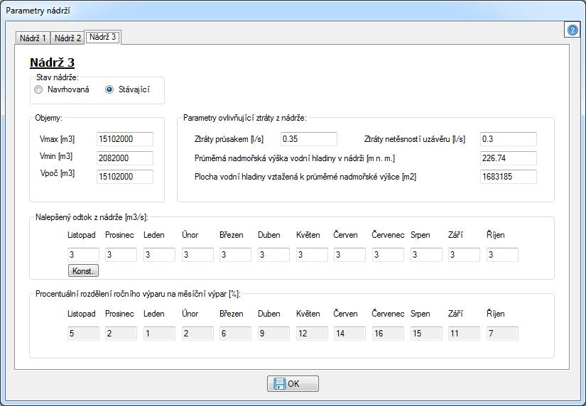Obr. 15 Dialogové okno Parametry