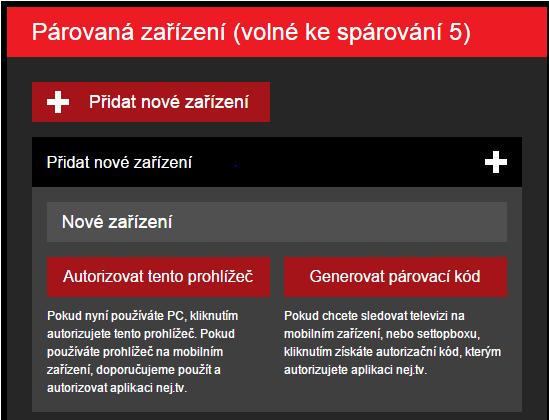 Aktivace dalších zařízení pro sledování TV Dle všeobecných obchodních podmínek lze ke službě kromě set-top-boxu aktivovat další 2 zařízení, na kterých lze sledovat televizní programy.