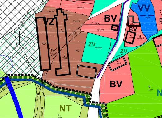 Předpokládaný rozsah zastavitelné plochy: 0,4000 ha, BPEJ 4 41 68, stupeň přednosti V. Z1/R5 Změna využití zastavěného území v m. č.