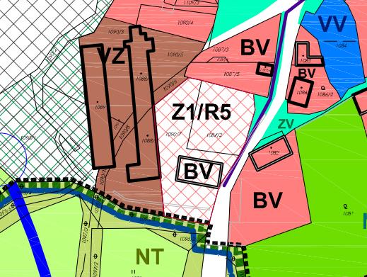 Radonice u Kadaně na plochu pro bydlení v rodinných domech - venkovské - BV Jedná se o optimalizaci využití zastavěného území v m. č.