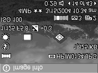 6 1 2 3 4 5 7 8 9 POZNÁMKA Informace v posledních t ech ádcích v dolním pravém rohu obrázku jsou stejné jako informace uvedené v nabídce Playback Menu (P ehrávání) p i zobrazení obrázku.
