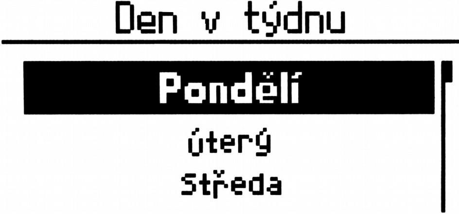 Programátor teploty kotle Programátor TUV Pokojový programátor pro okruh ÚT.1 Pokojový programátor pro okruh ÚT.