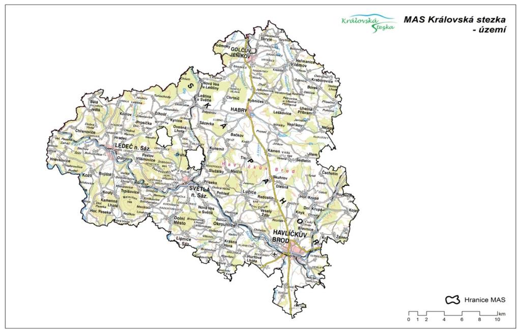 - Mapa území MAS Královská