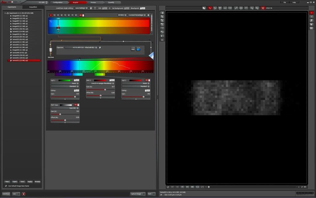 5.4 Zpracování výsledků Pro zkoumání změn na membránách buněk máme k dispozici konfokální mikroskop Leica TCS SP8 X.