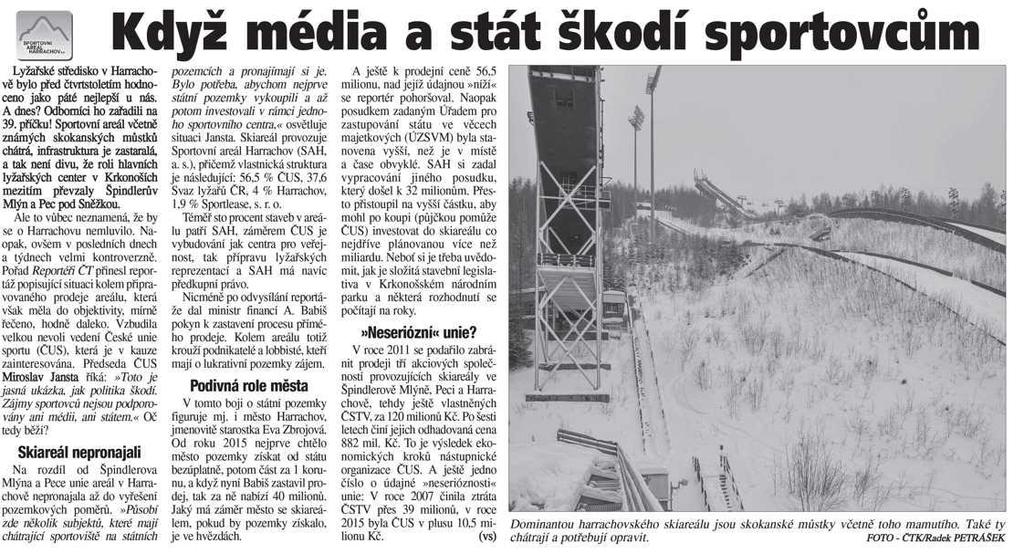 Když média a stát škodí sportovcům Haló noviny -