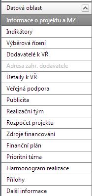 Záložky Monitorovací zprávy Popis jednotlivých záložek a polí je uveden v Pokynech pro vyplnění monitorovacích zpráv o realizaci projektu OP LZZ a jejich příloh