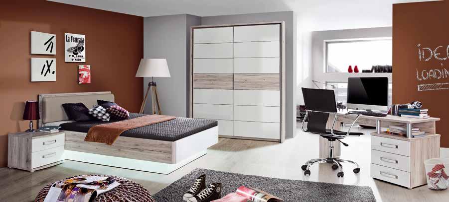 na 160 x 200 cm, pro matrace v. 9-13 cm, včetně roštů a úložného prostoru, matrace a dekopolštáře za příplatek. 6.999 Kč.