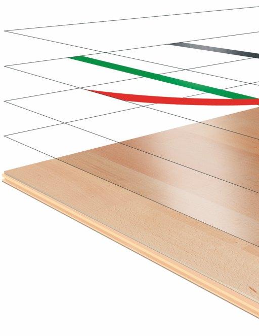 Ošetøení døevìné sportovní podlahy s Bona Sportive System Finish Paint Finish Primer Broušení Na každé vrstvì záleží Úspìch je postaven na pevných základech.