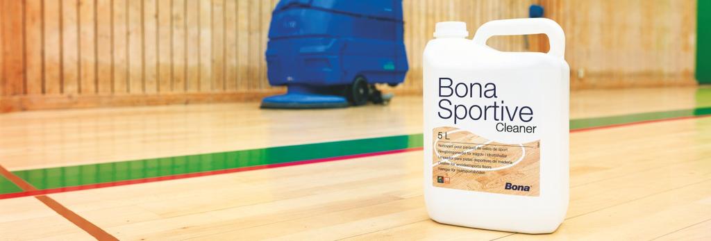 Èistièe Bona Sportive Cleaner a Bona Sportive Cleaner Plus odstraòují šmouhy, skvrny, pot a nahromadìný tìlesný tuk z povrchu tak, aby povrchová vrstva laku zùstala zachována.
