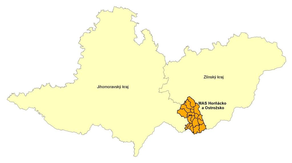 PŘÍLOHA 4: MAPY ÚZEMÍ A SEZNAM OBCÍ Seznam obcí Mapa č.1.
