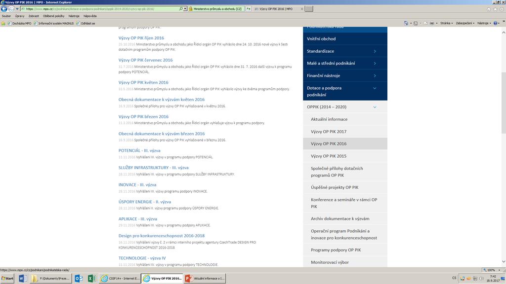 SC 3.2: Zvýšit energetickou účinnost podnikatelského sektoru ÚSPORY ENERGIE www.mpo.