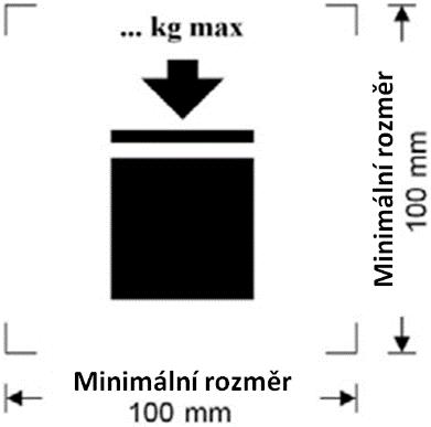 6.6.3.3 Maximální povolené stohovací zatížení platné při používání velkých obalů musí být uvedeno na značce podle vyobrazení na obrázku 6.6.3.3.1 nebo na obrázku 6.6.3.3.2.