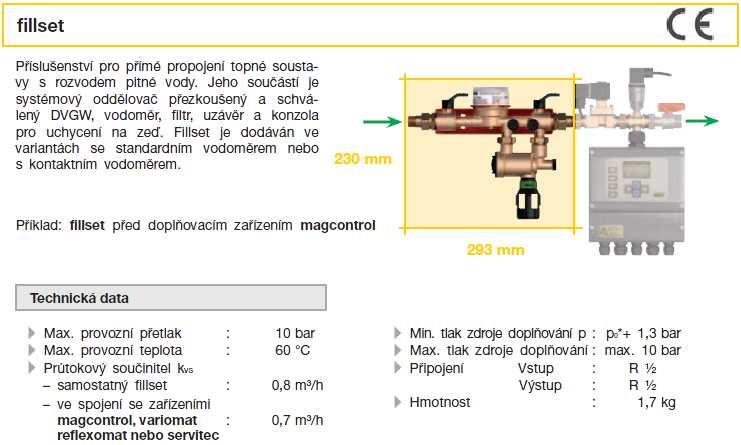 Oddělovací člen rozvodu pitné