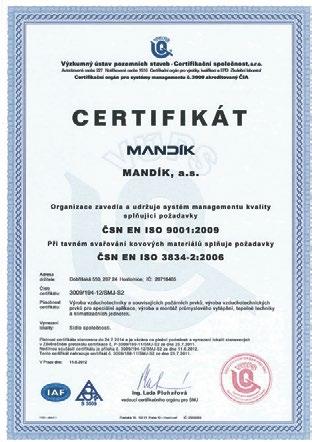 O SPOLEČNOSTI MANDÍK a. s. MANDÍK, a. s. je česká rodinná společnost založená r. 1990.