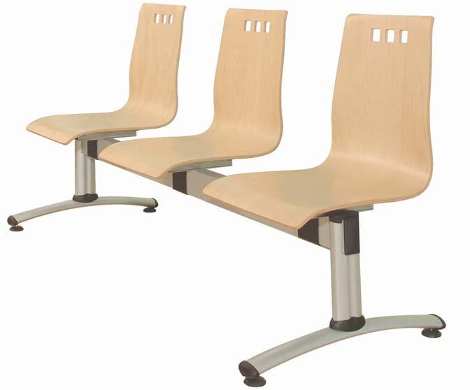 Lavica Alba typ Square plastová hĺbka 520 x výška 820 mm kostra oceľová čierna, strieborná alebo chróm plastové sedáky v rôznych farbách možnosť náhrady sedadla odkladacím stolíkom Typ lavice Square