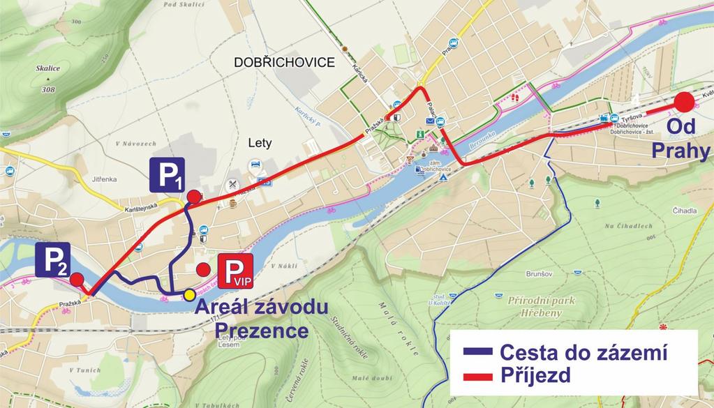 PŘÍJEZD DO AREÁLU A PARKOVÁNÍ Kolo pro život Informace