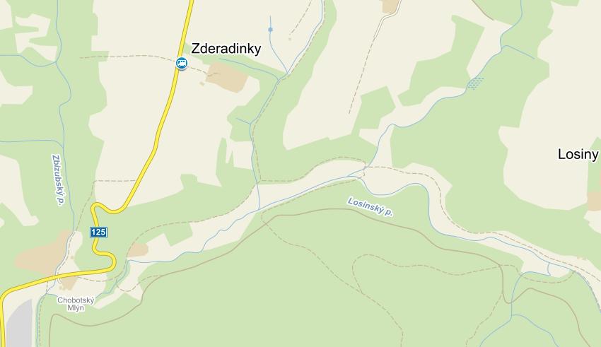 Pozemek je neudržovaný, v mírně svažitém terénu.