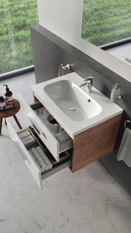 Umyvadlo Chrome 600 Skříňka SD Chrome II 600 Zrcadlo Chrome 600 Umyvadlová baterie CR 011.00 Dávkovač na mýdlo CR 231.