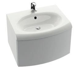 Skřínka je vybavena 40 cm hlubokou zásuvkou rozdělenou na tři prostorné zóny.