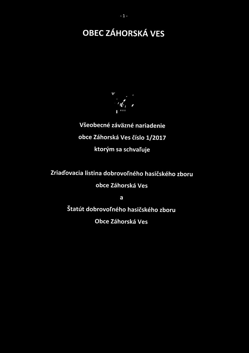 Zriaďovacia listina dobrovoľného hasičského zboru obce