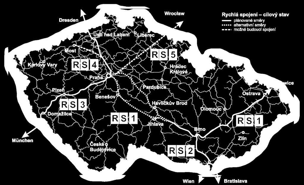 Program rozvoje Rychlých spojení v ČR Vládou schválený projekt umožnil