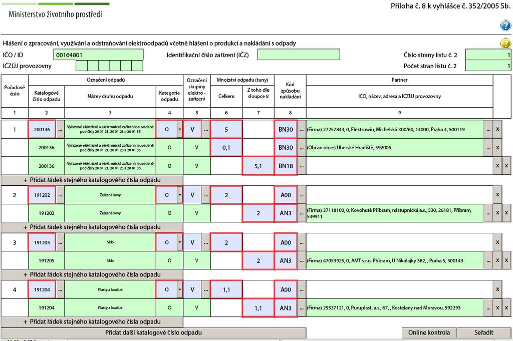 Obr. 1: Vedení evidence