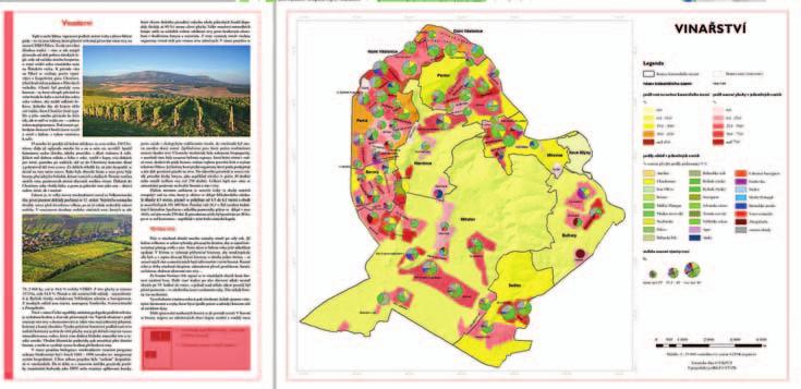 Atlas CHKO Pálava, titulní list a ukázka dvoustrany Mapa Ptáci Lednických rybníků Mapa do určité míry navazuje na brožuru Ptáci Lednických rybníků (KMET 2015), ze které využívá několik ilustrací i