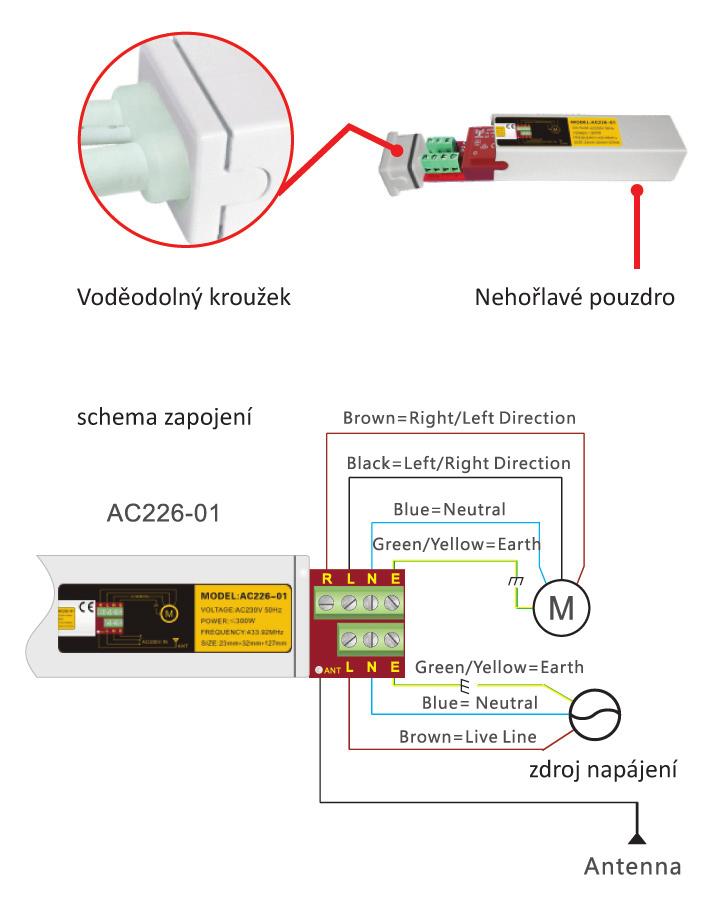 vypínač pod omítku Model Rozměr Provozní