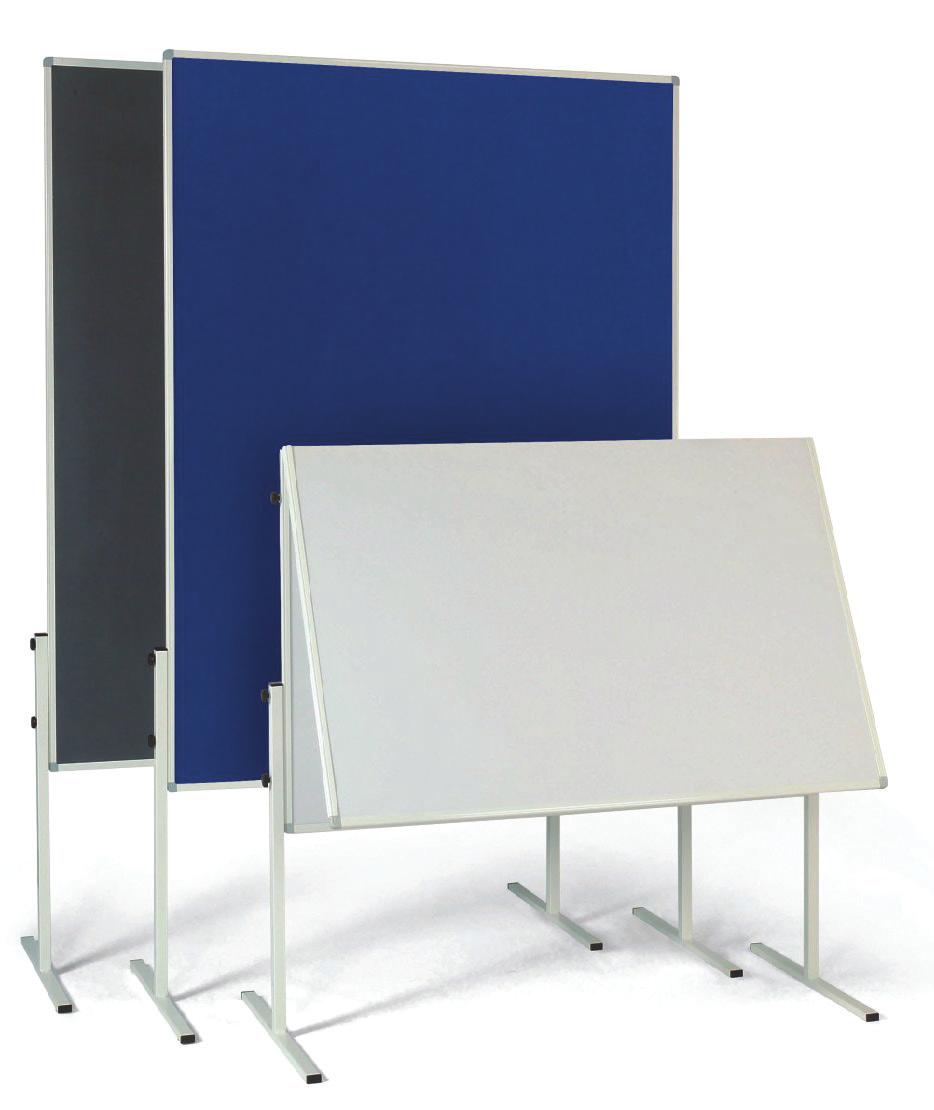 MODERAČNÍ TABULE A PARAVANY 35 MODERAČNÍ TABULE ECONOMY Detail horního rohu tabule rám tabule je z hliníkového profilu lakovaného RAL 9010 Detail zajištění jednotlivých tabulí pro půlenou verzi