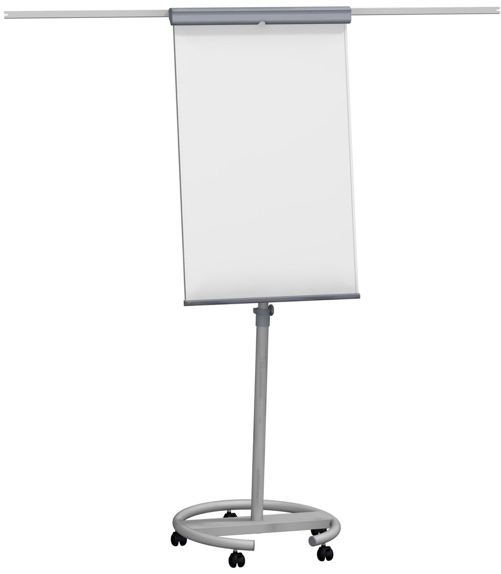 FLIPCHARTY 38 Flipchart Vario Round Mobile Výšková nastavitelnost flipchartu ze zadní strany Boční výklopné lišty