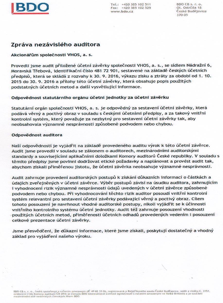 ÚVODNÍ SLOVO ZÁKLADNÍ ÚDAJE O SPOLEČNOSTI ZPRÁVA O ČINNOSTI