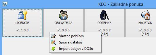 POZNÁMKA: V prípade, že program Import údajov je spustený prvý krát a nebol spustený predtým ani program KEO - Register obyvateľov pre Windows, je potrebné nastaviť umiestnenie