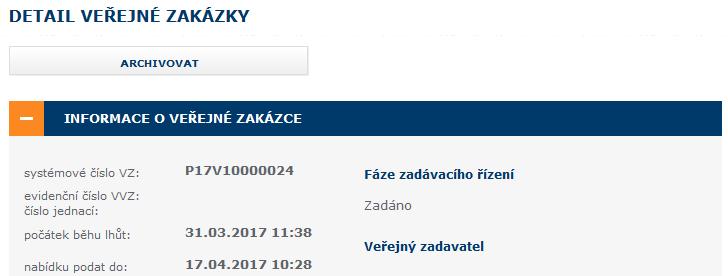 43 ARCHIVACE ÚDAJŮ O VZ PRO OFFLINE PROHLÍŽENÍ Auditor má na detailu každého zadávacího řízení organizace od fáze Hodnocení k dispozici tlačítko exportovat zakázku, které vyvolá stránku pro nastavení